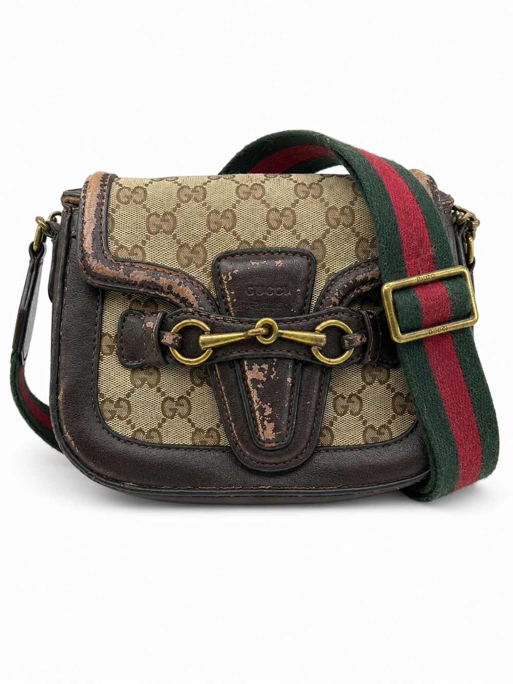 Gucci – Lady Web GG Canvas Small Shoulder Bag – 384821 – Brown - OS